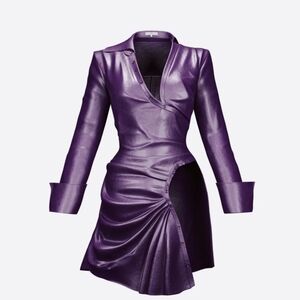 Hanifa Raven Vegan Leather Dress
